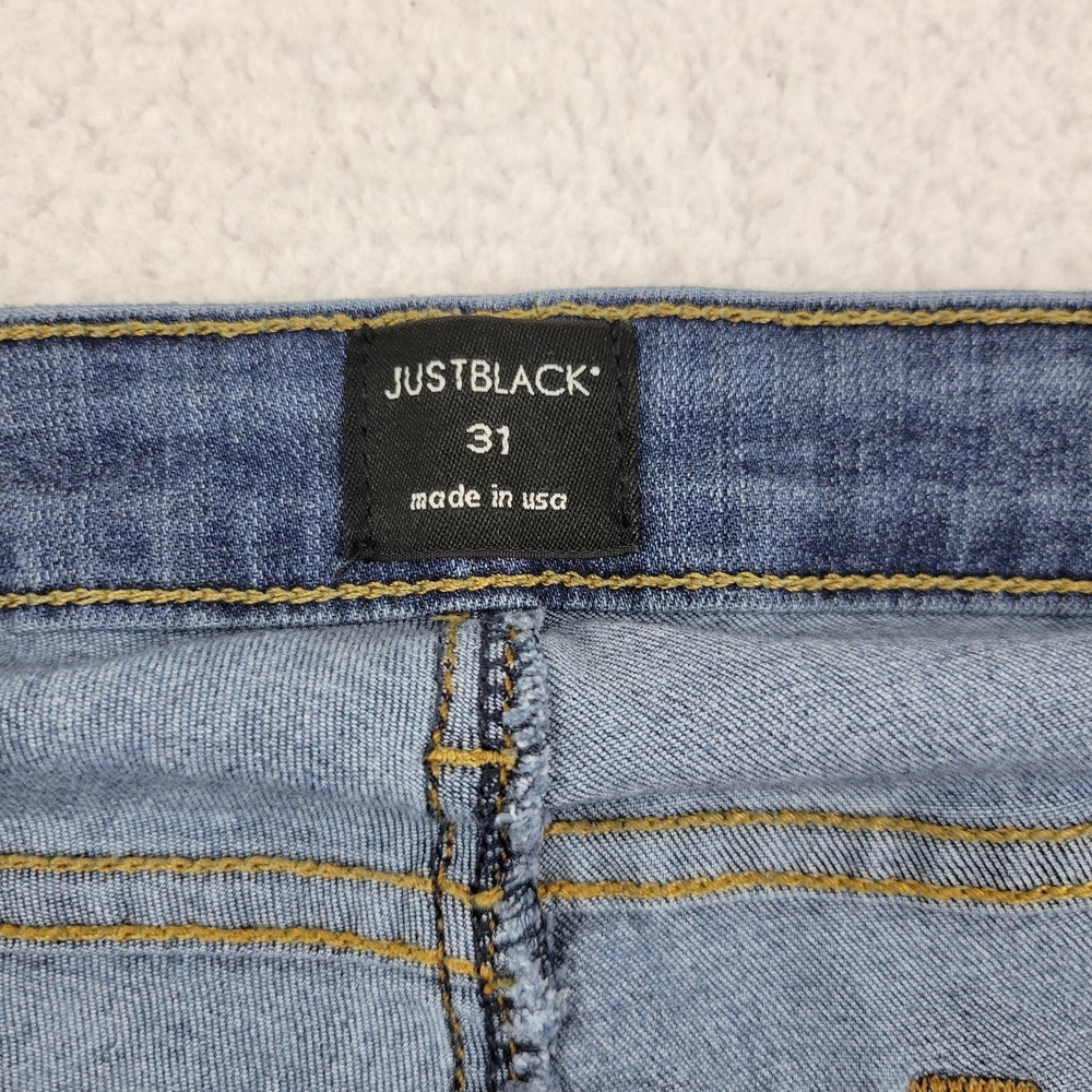 Just Black Jeans Womens 31 Blue Skinny Stretch Denim High Rise Made in USA BP03 - Picture 7 of 12